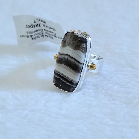 ✨️HP✨️ Shivam Zebra🦓 Jasper Statement Ring💍 - NWT - Picture 16 of 16